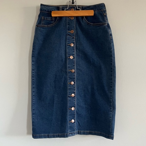 Main Street Exchange Denim Skirt - Picture 1 of 5